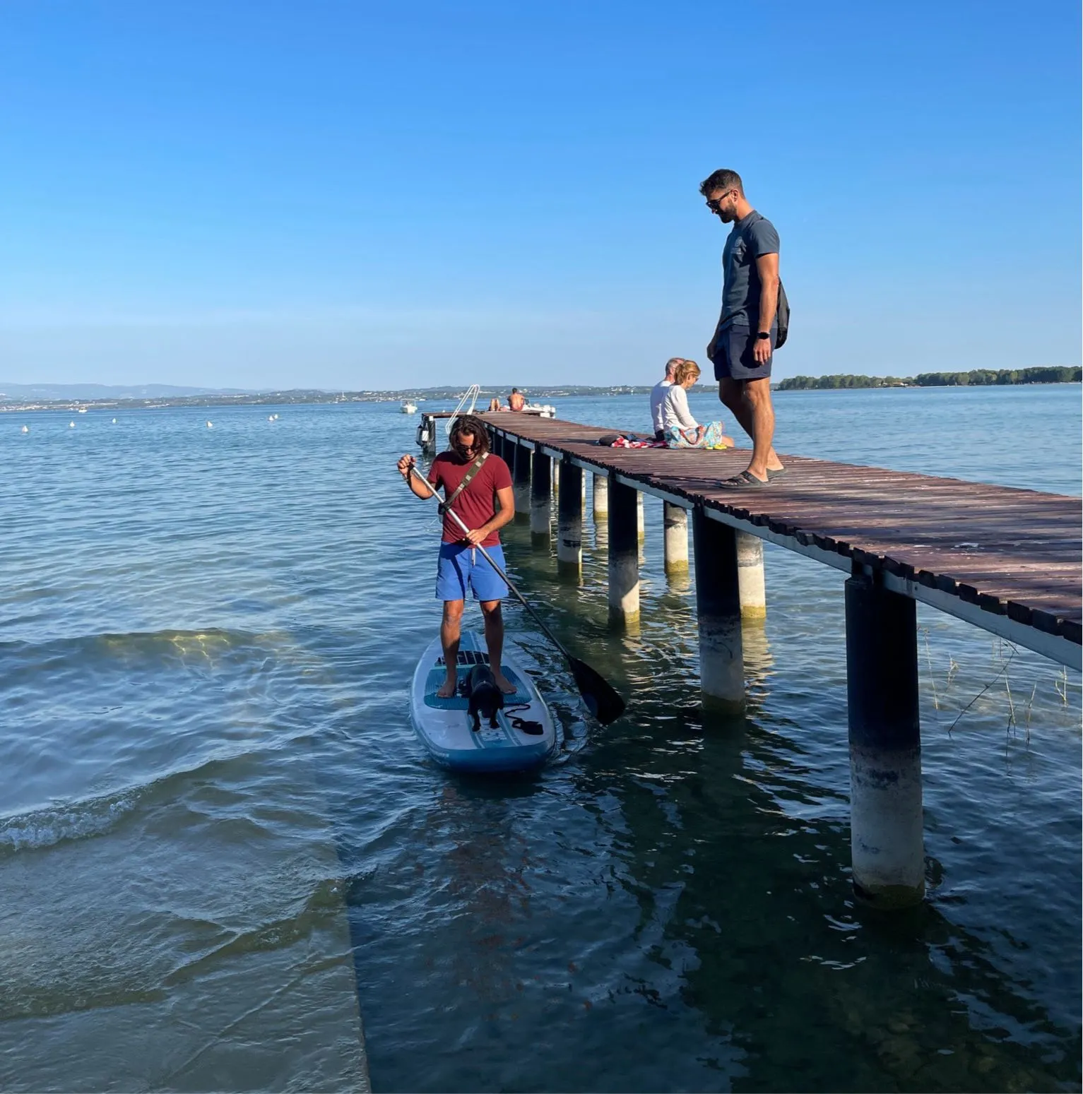 Emanuele und Umberto bim Sirmio Rent Boat